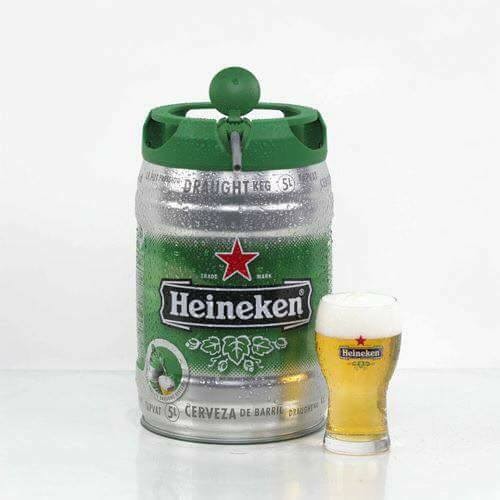 Heineken ແບບເປັນຖັງ 1ແກັດ ມີ 2ຖັງ ຂະໜາດ 5 ລິດ