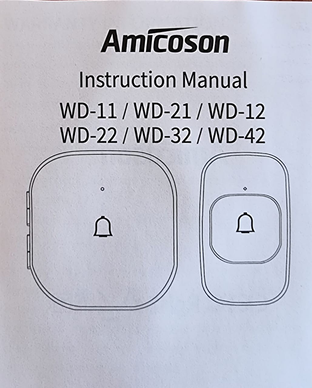 ກະດິງເຮືອນ ທັນສະໄໝ Amicoson WD-21 ໜຶ່ງເຄື່ອງກົດ ແລະ ສອງກະດິງ ຮັບສັນຍານໄກ 300ແມັດ ດ້ວຍລະບົບໄຮ້ສາຍ ກັນນໍ້າໄດ້ ຕິດຕັ້ງງ່າຍ. ສິນຄ້າຂາຍດີໃນເວັບ Amazon.com