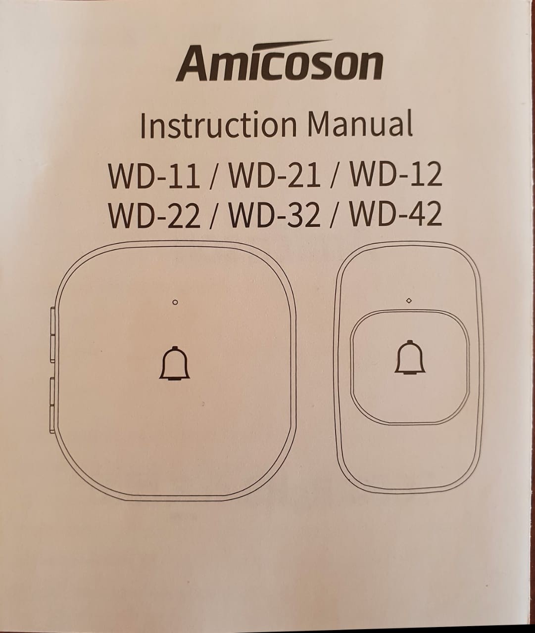 ກະດິງເຮືອນ ທັນສະໄໝ Amicoson WD-11 ຮັບສັນຍານໄກດ້ວຍລະບົບໄຮ້ສາຍ ກັນນໍ້າໄດ້ ຕິດຕັ້ງງ່າຍ. ສິນຄ້າຂາຍດີໃນເວັບ Amazon.com