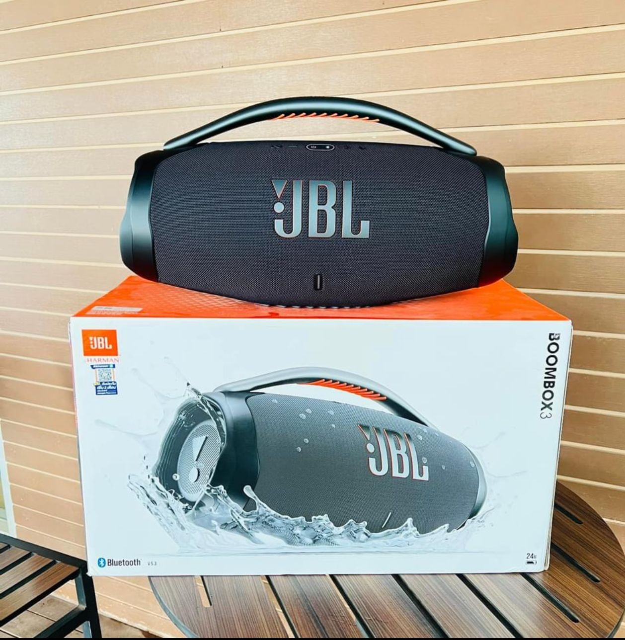 ລຳໂພງ JBL Boombox 3 Bluetooth speakers ສຽງດີ ເບຼດແໜ້ນ, ກັນນໍ້າ