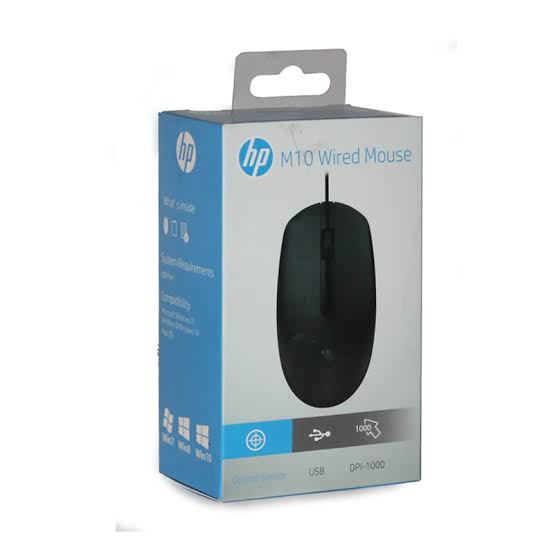 ເມົ້າ USB ແບບມີສາຍ Wired Mouse ຍີ່ຫໍ້: HP , ລຸ້ນ: M10