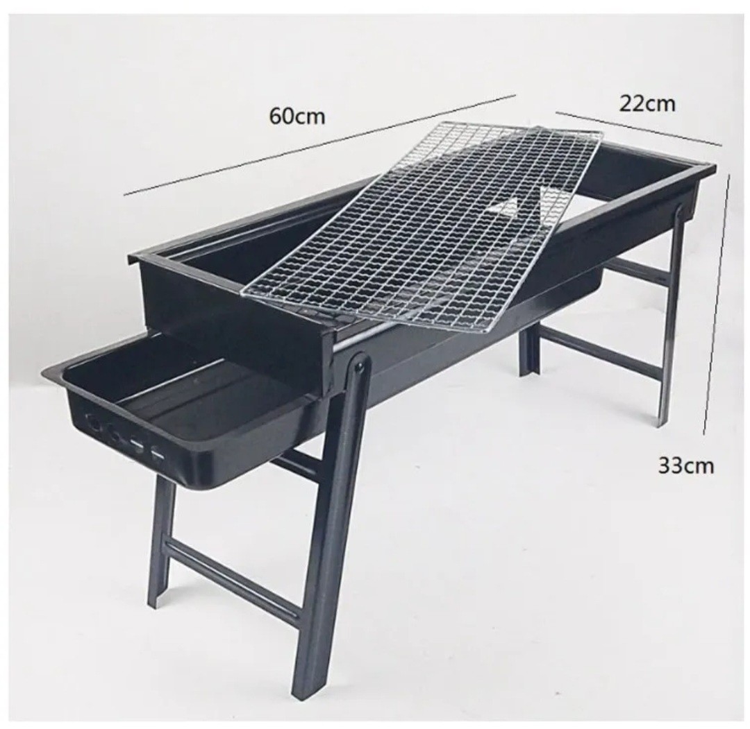 ເຕົາປີ້ງບາບີຄິວ Portable BBQ Grill ຍີ່ຫໍ້: BABALE. ເຮັດຈາກວັດສະດຸຄຸນນະພາບດີ, ແຂງແຮງທົນທານ, ນ້ຳໜັກເບົາ, ພື້ນທີ່ປີ້ງຫຼາຍ ແລະ ຮູບຊົງສວຍງາມ