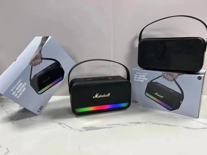 ລຳໂພງ  Bluetooth, Marshall ນ້ອຍກະທັດຮັດ, ສຽງດີ, ພົກພາອອກນອກໄປປິກນິກຄັກຫລາຍ, ປະຍັດໄຟ, ຕົວເຄື່ອງດີສີນຄ້າຄຸນນະພາບສູງ