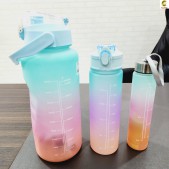 ກະຕຸກນໍ້າຢາງ 2,000ml ຄຸນນະພາບດີ ອອກແບບດ້ວຍສີສັນສວຍງາມ 3 ກະຕຸກໃນ 1 ຊຸດ ຂາຍດີໃນຕະຫຼາດຕ່າງປະເທດ