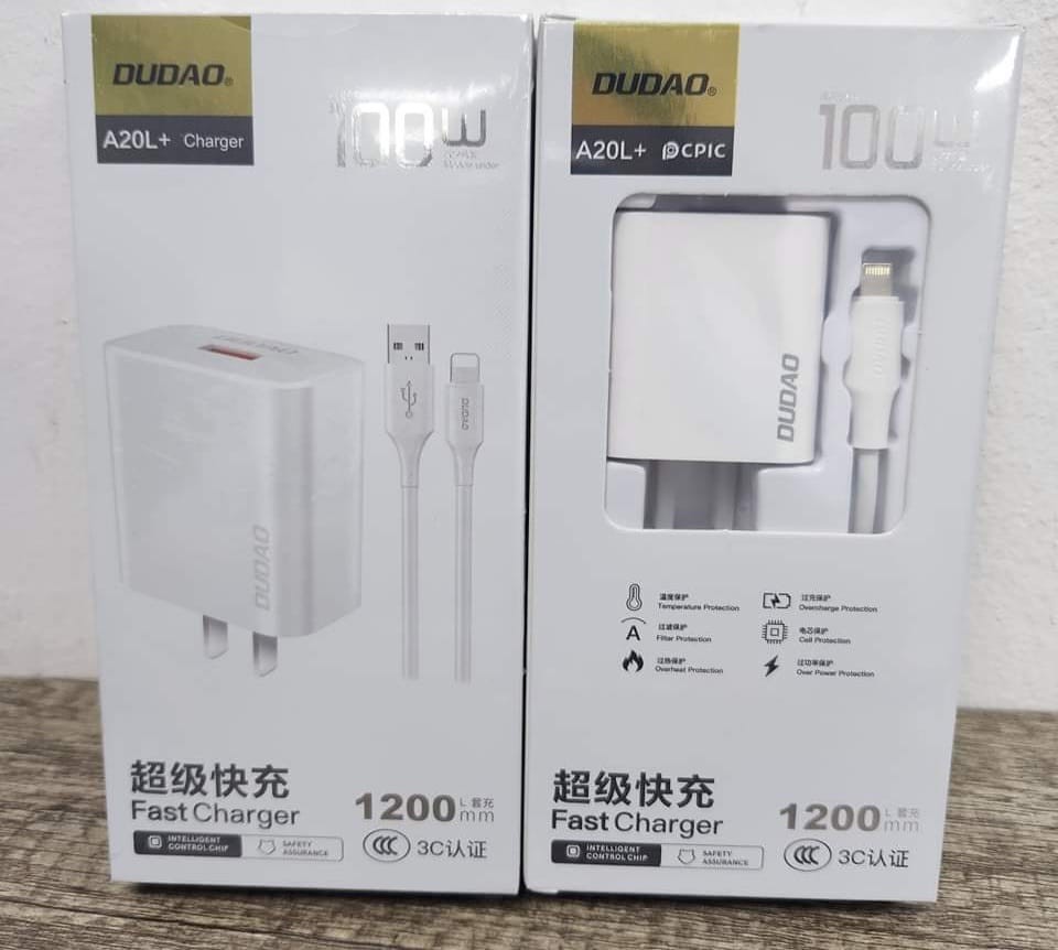 ຫົວສາກ ແລະ ສາຍສາກUSB ຍີ່ຫໍ້: DUDAO ລຸ້ນ: A20T+ , A20M+ , A20L+ , A20+ , ສາກເຂົ້າໄວ, ປອດໄພຕໍ່ການລັດວົງຈອນຂອງໄຟຟ້າ, ໃຊ້ດີໃຊ້ທົນນານ.