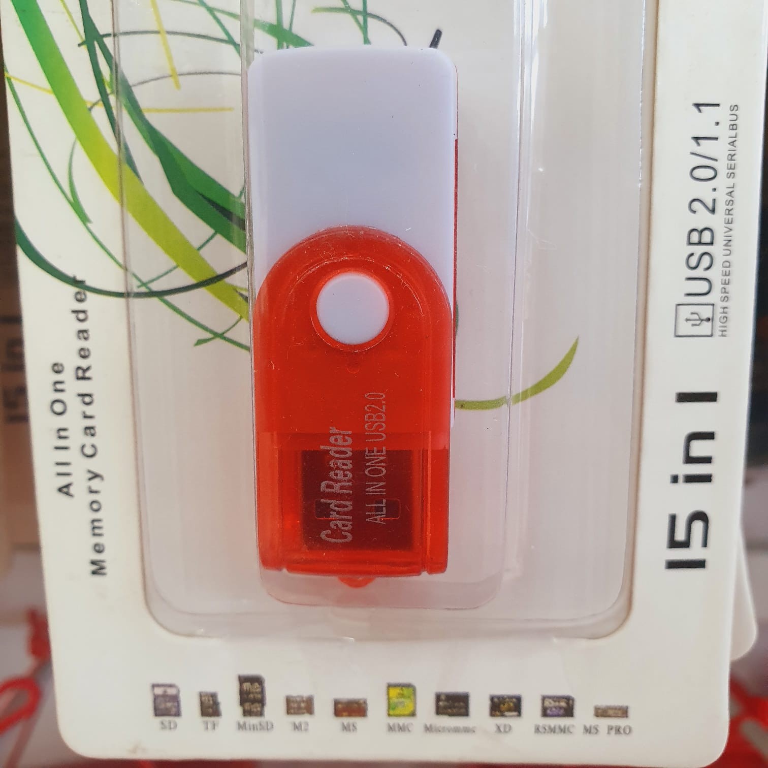 Card Reader USB 2.0 5in1 SD Card TF ແກ້ໄຂໄຟລ໌ໄດ້ໄວ ຄວາມແຮງໃນການຮັບສົ່ງຂໍ້ມູນ 480Mpbs 