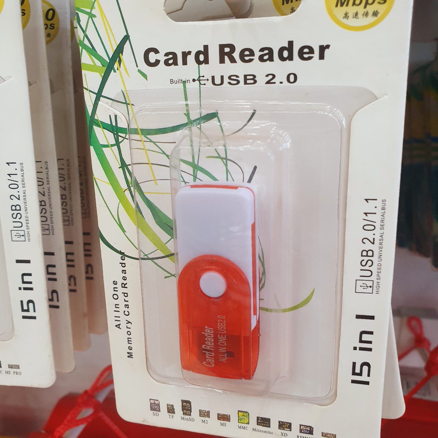 Card Reader USB 2.0 5in1 SD Card TF ແກ້ໄຂໄຟລ໌ໄດ້ໄວ ຄວາມແຮງໃນການຮັບສົ່ງຂໍ້ມູນ 480Mpbs 