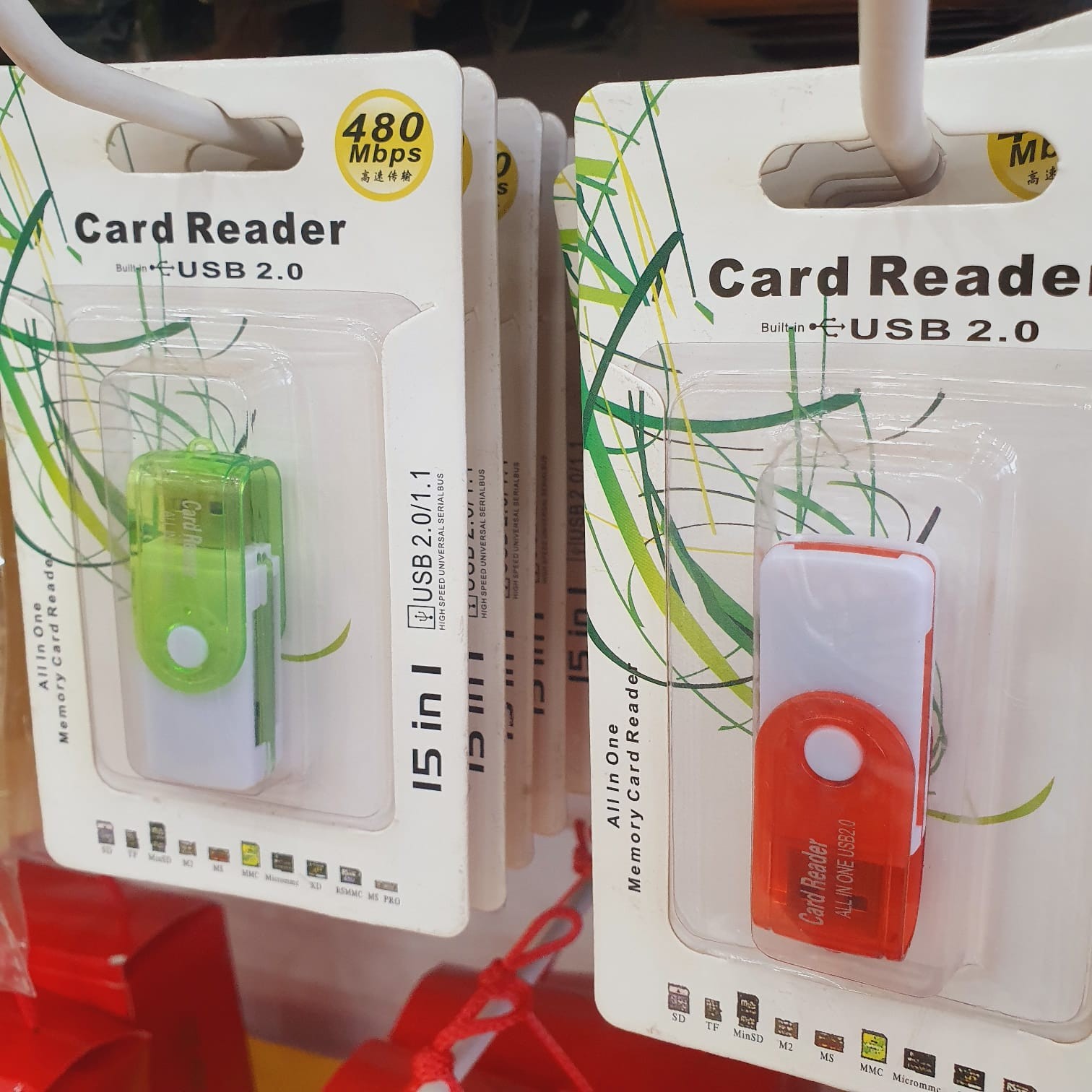 Card Reader USB 2.0 5in1 SD Card TF ແກ້ໄຂໄຟລ໌ໄດ້ໄວ ຄວາມແຮງໃນການຮັບສົ່ງຂໍ້ມູນ 480Mpbs 