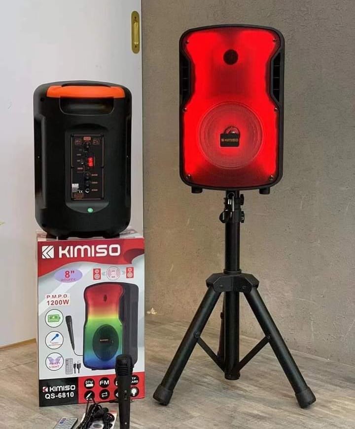 ລຳໂພງບລູທູດແບບພົກພາ ຍີ່ຫໍ້: KIMISO , ລຸ້ນ: QS-6809 ພົກພາສະດວກຂະໜາດກະທັດຮັດ, ມີສີສັນສວຍງາມ,  ສຽງລຳໂພງທຸ່ມມ່ວນ