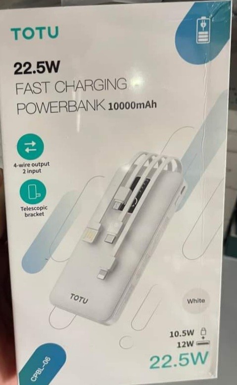 ພາວເວີ້ແບັງ ແບັດສຳຮອງ Power bank 10000mAh, ສາກເຂົ້າໄວປະຍັດເວລາ, ພົກພາໄປໄດ້ທຸກທີ່ທຸກບ່ອນ, ສຳຮອງໄວ້ຕອນໄຟດັບ, ແລະໄປບ່ອນທີ່ບໍ່ມີໄຟຟ້າ, ສາມາດສາກໂທລະສັບໄດ້ທຸກທີ