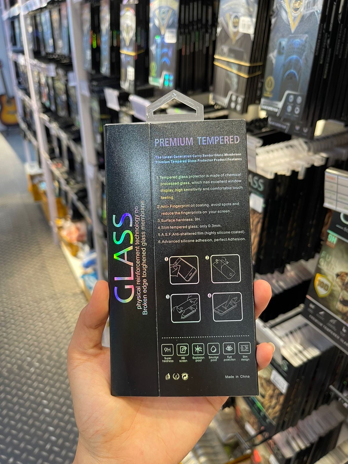 ຟິມກັນແຕກ GLASS SCREEN PROTECTOR ລຸ້ນ: 9H Super Hardness