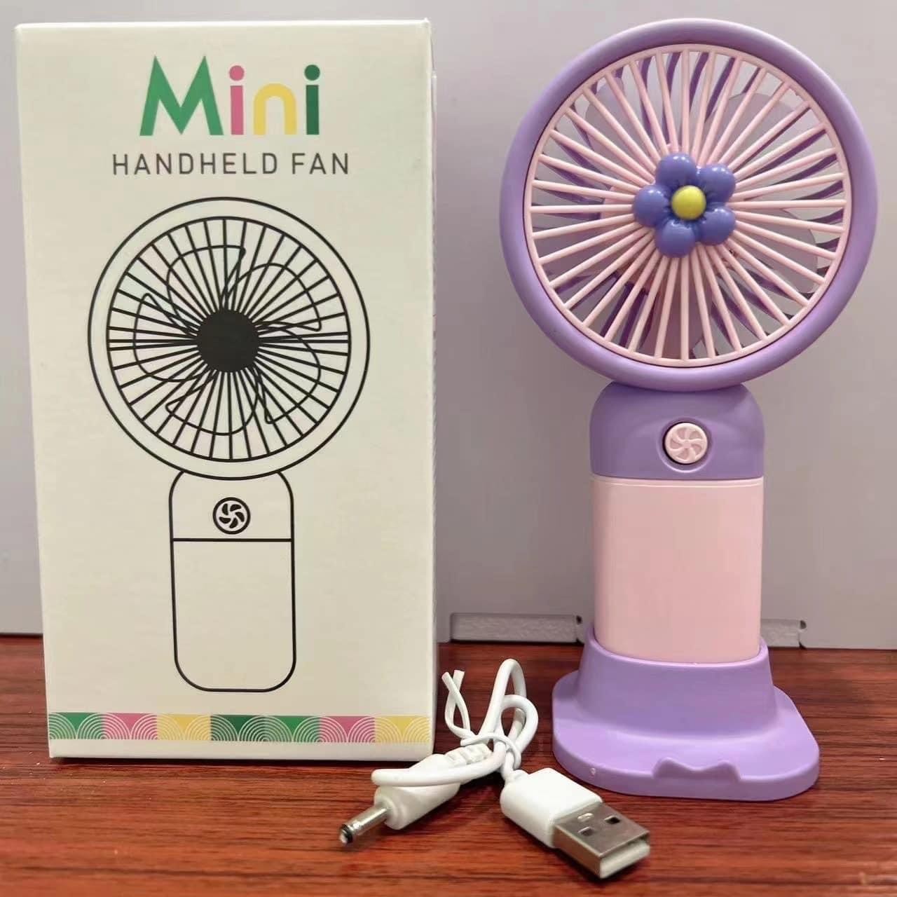  ພັດລົມນ້ອງແບບຖືພົກພາ Handheld Fan USB, ພັດລົມຈັບຖືງ່າຍຫລາຍສີສັນ