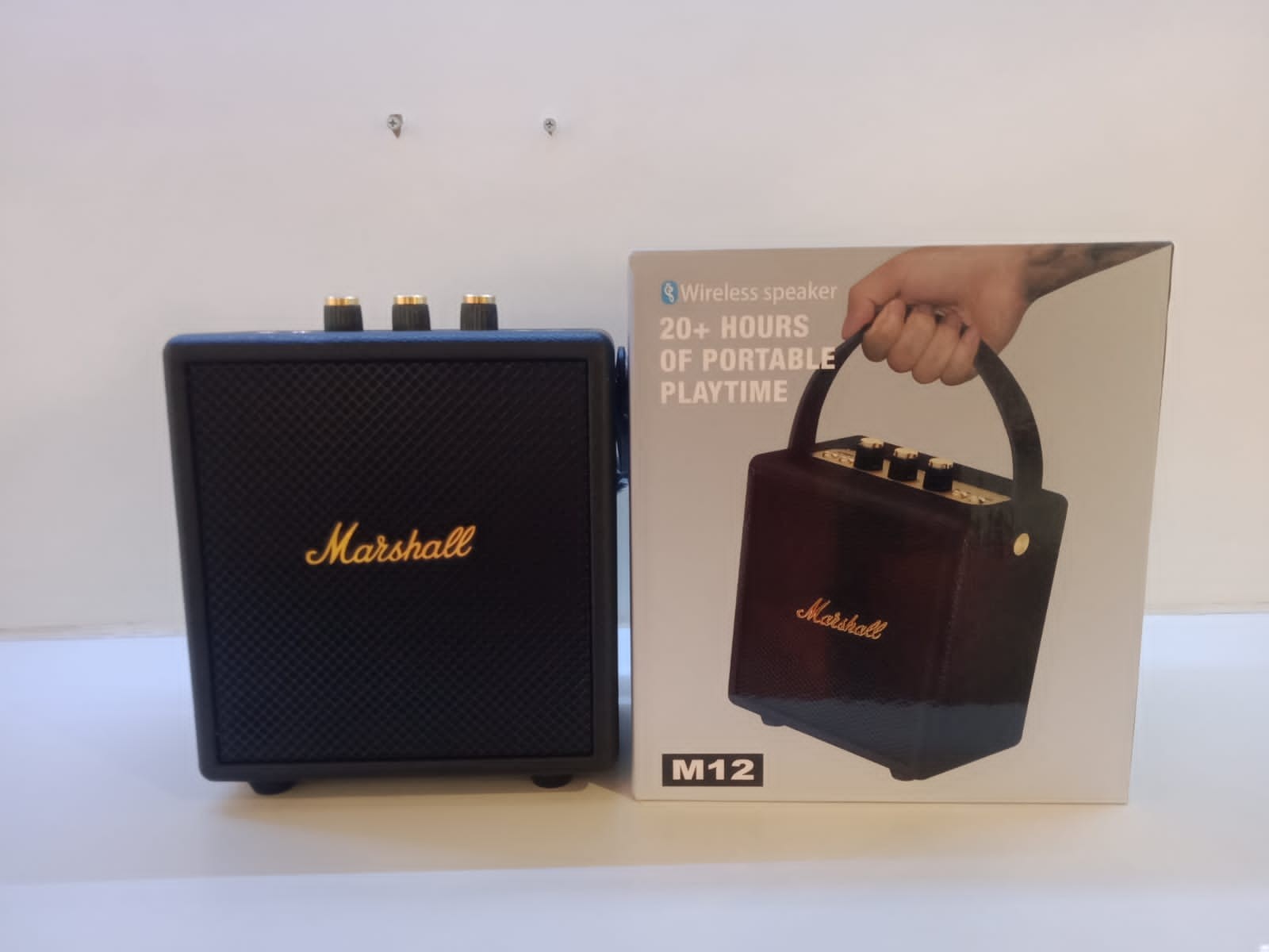 ລໍາໂພງບູລທູດ Marshall M12 ສຽງທຸ້ມ,ນ້ອຍກະທັດຮັດ, ພົກພາສະດວກ.
