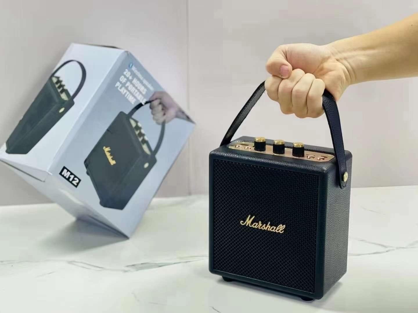 ລໍາໂພງບູລທູດ Marshall M12 ສຽງທຸ້ມ,ນ້ອຍກະທັດຮັດ, ພົກພາສະດວກ.