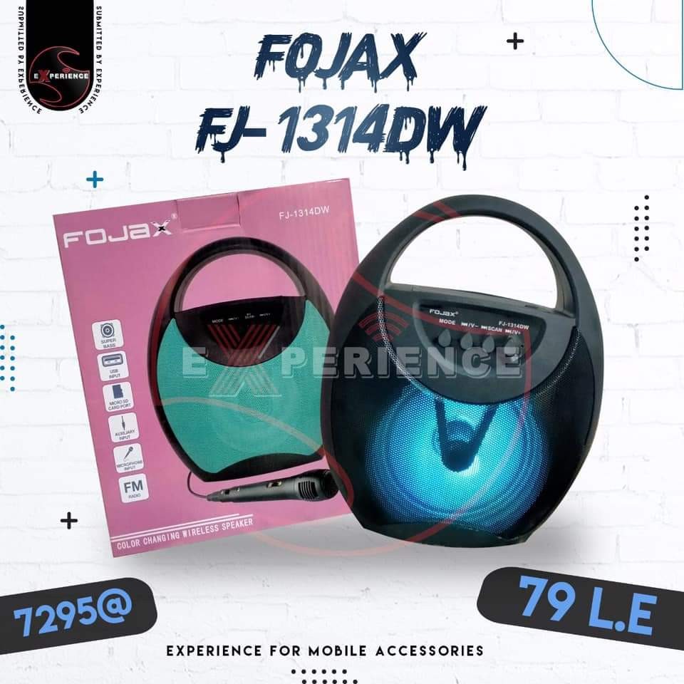 ລຳໂພງ BLUETOOTH FOJAX WIRELESS SPEAKER   ຮູບຊົງສວຍງາມ, ມີບ່ອນຫີ້ວພົກພາສະດວກ, ສຽງແຮງ, ຟັງສະບາຍ, ມີວິທະຍຸນຳພອ້ມ.