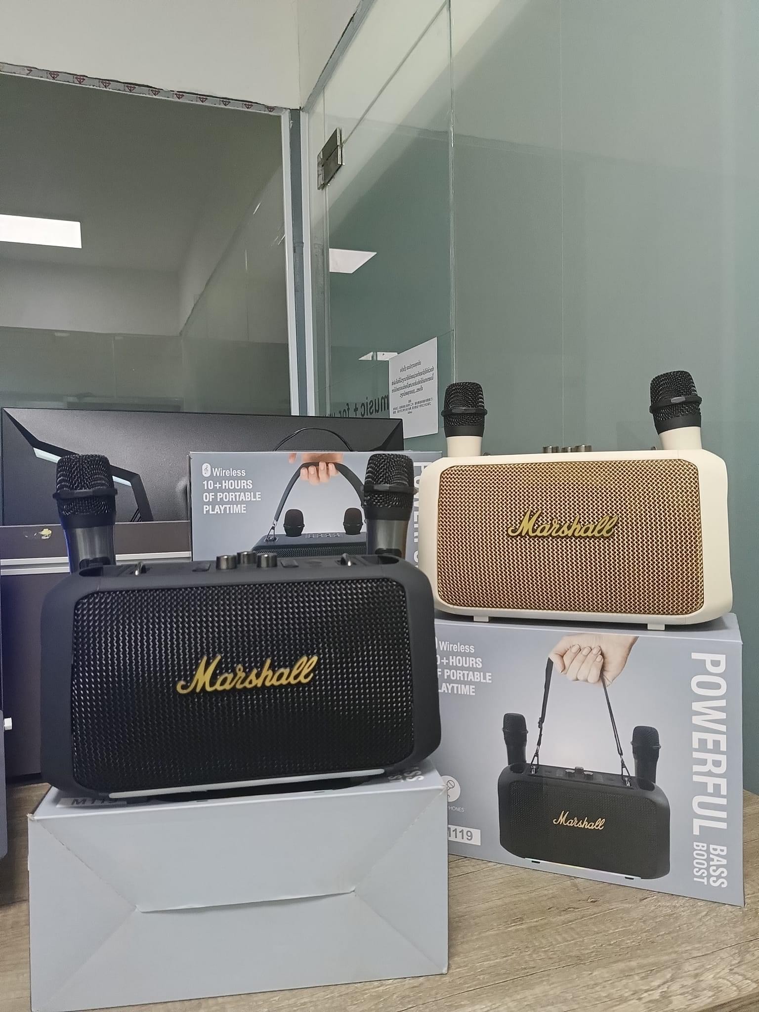 ລໍາໂພງບູລທູດ Marshall M119 ສຽງທຸ້ມ,ນ້ອຍກະທັດຮັດ, ພົກພາສະດວກ.