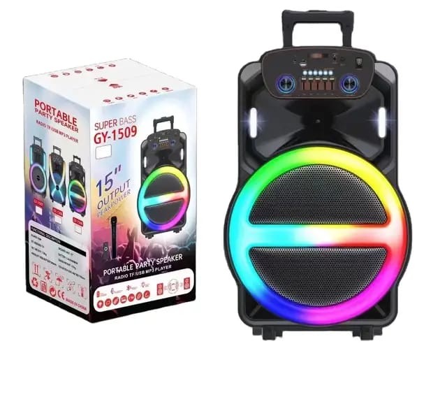 ລຳໂພງລາກແບບພົກພາ  PORTABLE PARTY SPEAKER ສຽງດີ,ສຽງດັງ, ລາກໄປມາສະດວກ, ຮັບຜະກັນຄຸນນະພາບສູງ