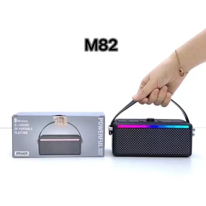 ລຳໂພງ Marshall ລຸ້ນ82 ອອກໃໝ່ລ່າສຸດ, ມີໄຟ LED, ສຽງມ່ວນອອ່ນນຸ້ມຫູໃນເວລາຟັງ, ແບັດທົນທານ,ສາກ1-2ຊົ່ວໂມງໃຊ້ໄດ້4-5ຊົ່ວໂມງ