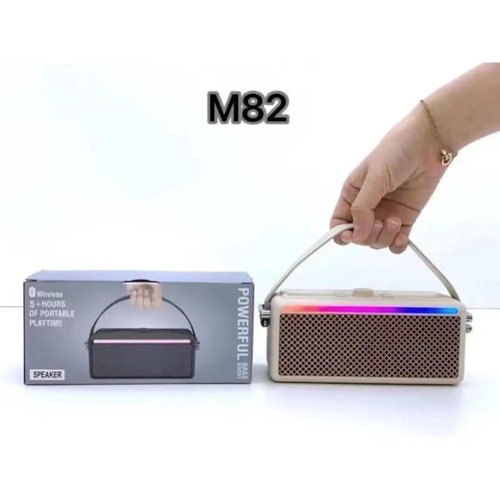 ລຳໂພງ Marshall ລຸ້ນ82 ອອກໃໝ່ລ່າສຸດ, ມີໄຟ LED, ສຽງມ່ວນອອ່ນນຸ້ມຫູໃນເວລາຟັງ, ແບັດທົນທານ,ສາກ1-2ຊົ່ວໂມງໃຊ້ໄດ້4-5ຊົ່ວໂມງ