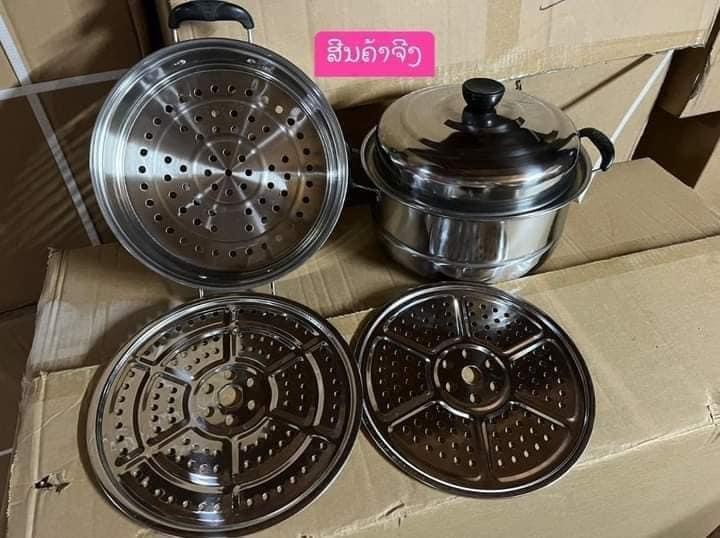 ເຊັດຫມໍ້3ຊັ້ນ STAINLESS STEEL ທຸກບ້ານຄວນມີຕິດເຮືອນ, ສາມາດ ຈຸ່ມ, ໜຶ້ງ ແກງ ແລະ ອື່ນໆ…