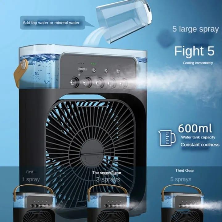 ພັດລົມອາຍນ້ຳ Mini , Mist Fan, ເໝາະສົມກັບກາດຮ້ອນ, ລະບາຍອາກາດ,ໃສ່ນ້ຳໃຫ້ພົນອາຍເຢັນໄດ້.