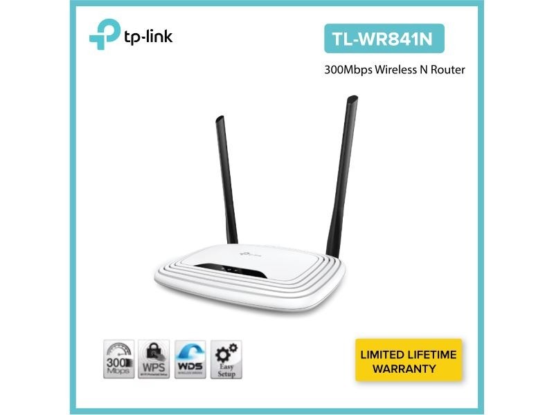 ເລົາເຕີ TP-Link TL-WR841N ເລົາເຕີ ຄວາມໄວ 300Mbps ກ່ອງວາຍຟາຍກະຈາຍສັນຍານ ສັບສຳຫຼັບຫລີ້ນວິດີໂອ ເກມ  ອິນເຕີເນັດ ເລົາເຕີລາຄາສຸດຄຸ້ມຄ່າ