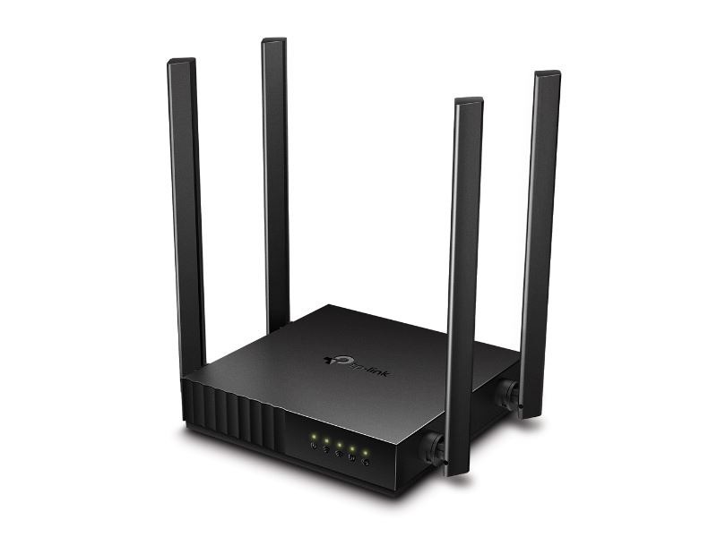 ເລົາເຕີ້ Archer C54 ເປັນ Router ຕໍ່ສາຍ LANຄວາມໄວ Wi-Fi AC1200 ສອງຄື່ນ: 300 Mbps ທີ່ 2.4 GHz ແລະ 867 Mbps ທີ່ 5 GHz