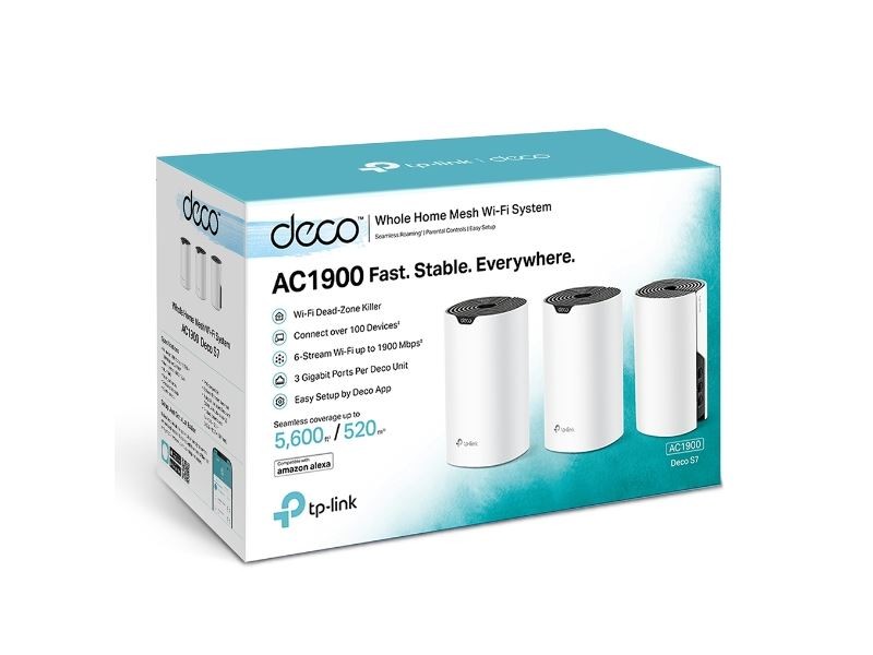 ເຄື່ອງກະຈາຍສັນຍານ TP-Link ລຸ້ນ Deco S7 (2-Pack) – AC1900 Whole Home Mesh Wi-Fi System
