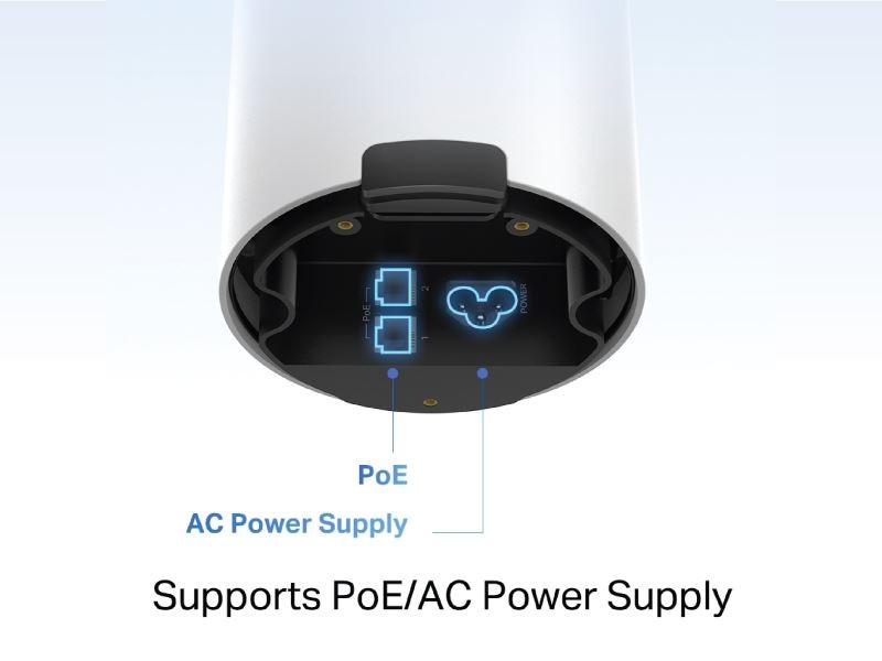 ກະຈາຍສັນຍານ Wi-Fi ພາຍນອກແລະພາຍໃນ Deco X50-Outdoor (1-Pack) | Wi-Fi 6 AX3000 Mesh ຄວາມໄວອິນເຕີເນັດລຸ້ນໃໝ່ ທີ່ຮອງຮັບ Wi-Fi 6 ແລະກະຈາຍສັນຍານຄົບຄືນເຮືອນ ໄດ້ທັງພາຍໃນ ແລະພາຍນອກ