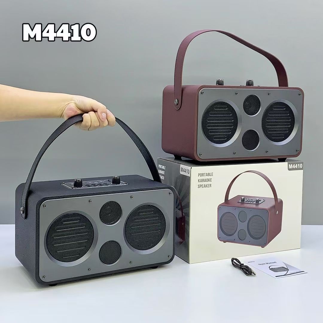SHIOU M4410 – ລຳໂພງ Bluetooth ພົກພາ ສຽງແຮງ ດີໄຊເດັ່ນ ພ້ອມຟັງຊັນຫຼາຍຮູບແບບ ເຫມາະທັງໃນບ້ານ ແລະ ກາງແຈ້ງ