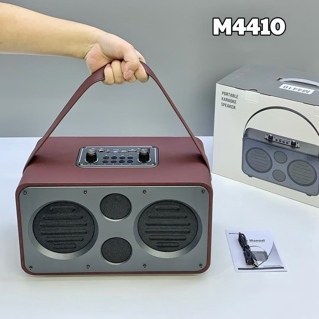 SHIOU M4410 – ລຳໂພງ Bluetooth ພົກພາ ສຽງແຮງ ດີໄຊເດັ່ນ ພ້ອມຟັງຊັນຫຼາຍຮູບແບບ ເຫມາະທັງໃນບ້ານ ແລະ ກາງແຈ້ງ