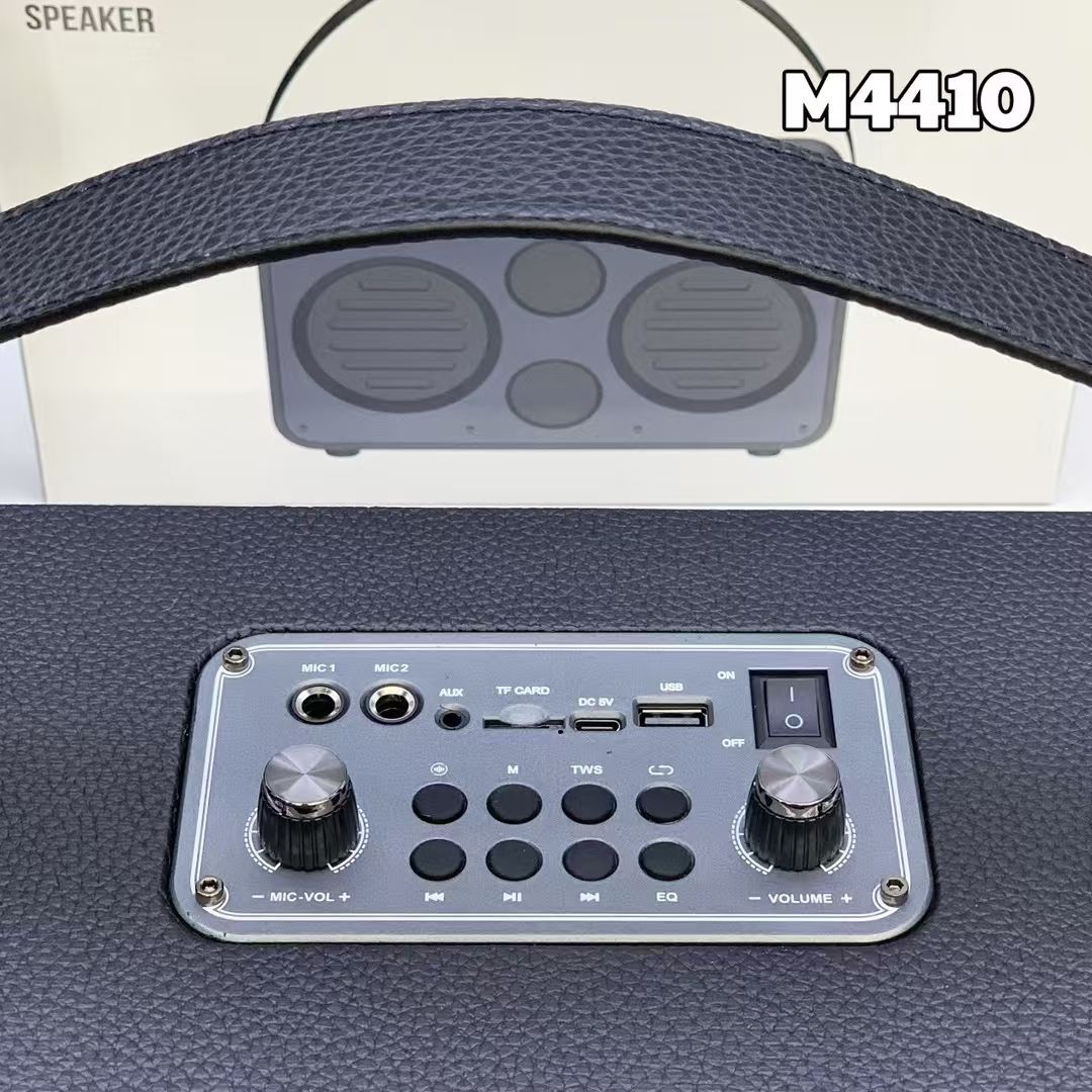 SHIOU M4410 – ລຳໂພງ Bluetooth ພົກພາ ສຽງແຮງ ດີໄຊເດັ່ນ ພ້ອມຟັງຊັນຫຼາຍຮູບແບບ ເຫມາະທັງໃນບ້ານ ແລະ ກາງແຈ້ງ