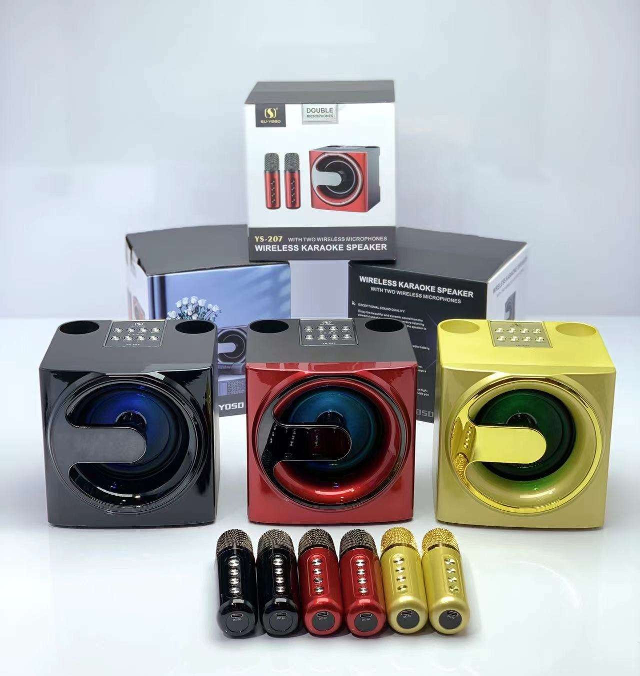 ລຳໂພງບຣູທູດ SU-YOSO ລຸ້ນ YS-207  ລຳໂພງ KTV ຕັ້ງໂຕະ  ລຳໂພງຄຸນນະພາບສູງ ມີໄມໂຄຣຟອນຄູ່ ເຮັດໃຫ້ຮ້ອງເພງຄູ່ກັນໄດ້ສະບາຍ ພ້ອມຟັງຊັນການໃຊ້ງານຄົບຄັນ ແລະ ສຽງຄົມຊັດ.