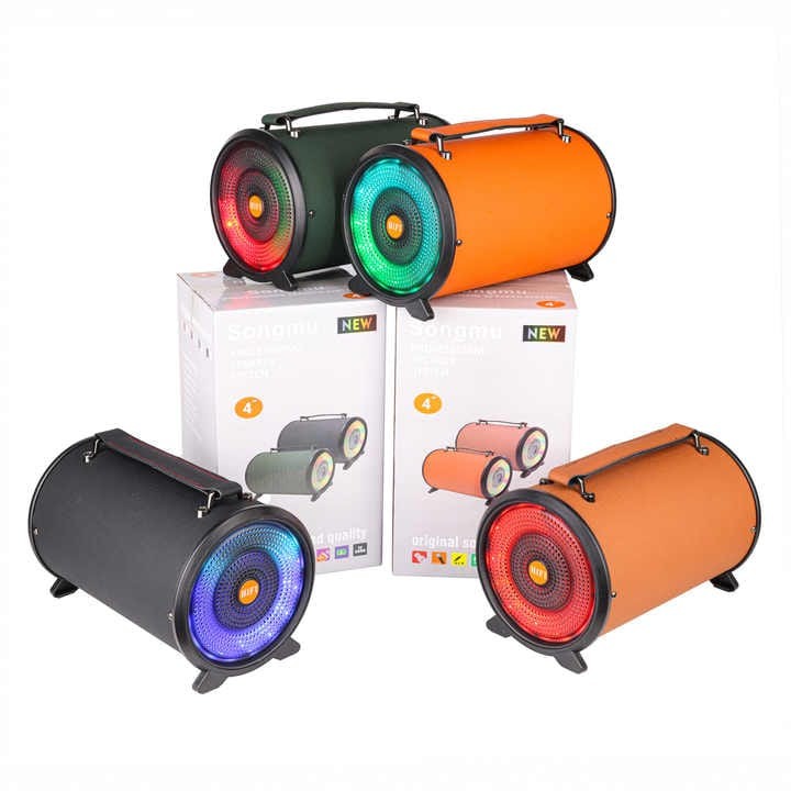ລຳໂພງພົກພາ SM‑402 ລຳໂພງPortable speaker ມີໄຟ LED ງາມໆ