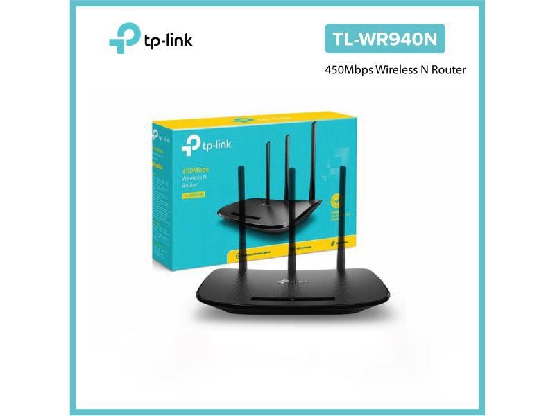 ‎ເຣົາເຕີ້ TP-LINK ລຸ້ນ TL-WR940N ເຄື່ອງກະຈາຍສັນຍານ Wi-Fi ແບບໄຮສະເທັກ 450Mbpsຄືຄວາມຖີ່ 2.4 GHz ພ້ອມກັບເສົາອາກາດ 3 ຕົ້ນ ເປັນໄດ້ທັງ Router / Access Point / Range Extender