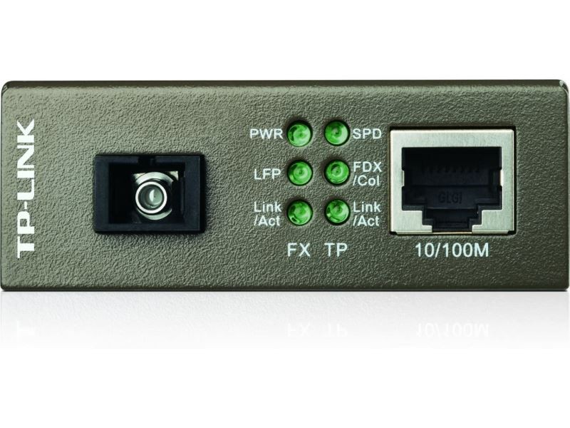 ຕົວແປງສັນຍານ TP-LINK ລຸ້ນ MC111CS ຕົວແປງສັນຍານ Fiber Converter 10/100Mbps RJ45 ໄປຫາ Fiber SC (Single-mode)
