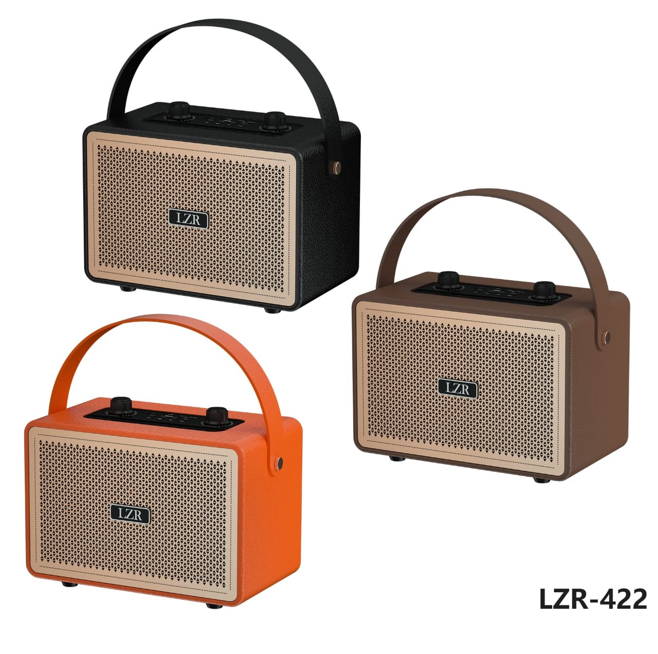PORTABLE LZR-422 ລຳໂພງພົກພາສະໄຕລ໌ຄລາສສິກ ລຳໂພງແນວ Retro ທີ່ປະສົມປະສານການອອກແບບຄວາມຫຼູຫຼາ ກັບເທັກໂນໂລຊີ ສຽງຄຸນນະພາບສູງ 