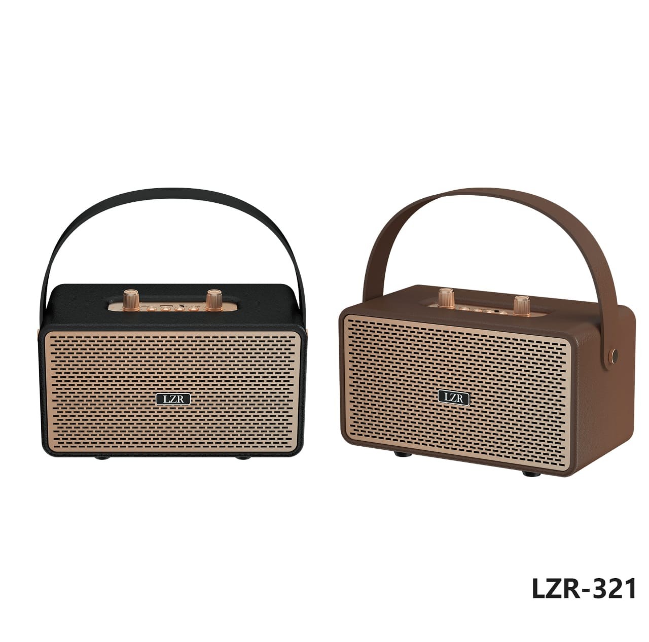 ລຳໂພງ PORTABLE ລຸ້ນ LZR-321 ລຳໂພງສະໄຕລ໌ Retro ທີ່ມີດີໄຊນ໌ສະດວກພົກພາງ່າຍ ຕອບໂຈດທັງການໃຊ້ງານທຸກວັນ ແລະ ການເດີນທາງ.