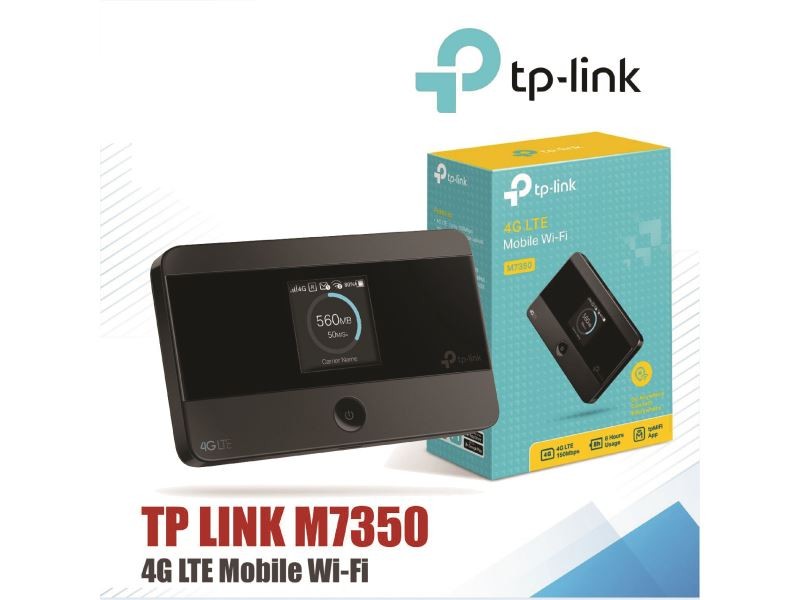 ວາຍຟາຍພົກພາ TP-LINK ລຸ້ນ M7350 Mobile Wi-Fi 4G ຄວາມໄວ 150Mbps ພ້ອມໜ້າຈໍສີ ແລະແບດຕະລີໄດ້ຍາວ ທີ່ພົກໄປໃຊ້ໄດ້ທຸກທີ່ ຕິດຕັ້ງງ່າຍພຽງໃສ່ຊິມ (ເບີໂທ)