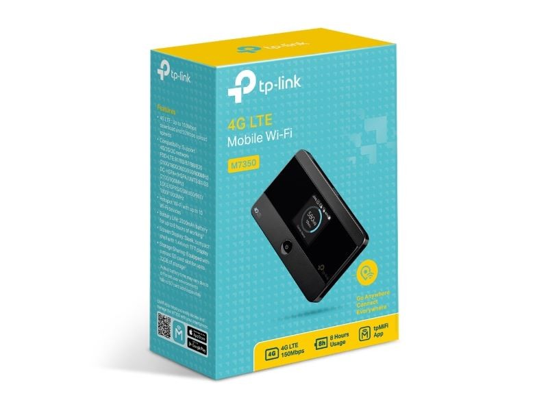ວາຍຟາຍພົກພາ TP-LINK ລຸ້ນ M7350 Mobile Wi-Fi 4G ຄວາມໄວ 150Mbps ພ້ອມໜ້າຈໍສີ ແລະແບດຕະລີໄດ້ຍາວ ທີ່ພົກໄປໃຊ້ໄດ້ທຸກທີ່ ຕິດຕັ້ງງ່າຍພຽງໃສ່ຊິມ (ເບີໂທ)