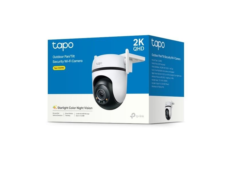 ກ້ອງວົງຈອນປິດ TP-LINK ລຸ້ນ Tapo C520WS ເເບບນອກອາຄານ ໝຸນຊ້າຍ-ຂວາ ຄຸນນະພາບ 2K ສີສັນກາງຄືນ ກວດຈັບດ້ວຍ AI ແລະ ສັ່ງງານດ້ວຍສຽງ ເບີ່ງພາບສົດໄດ້