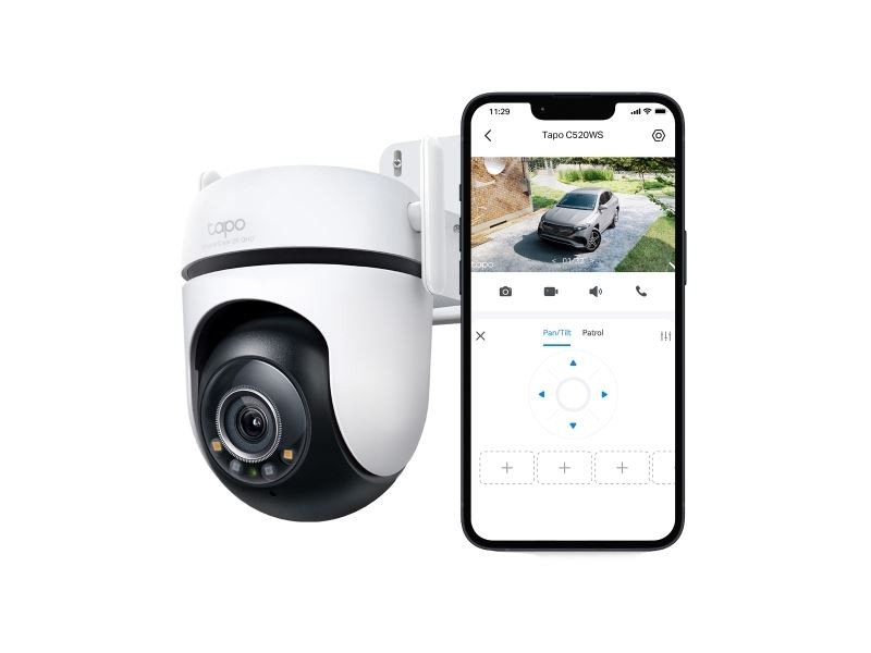 ກ້ອງວົງຈອນປິດ TP-LINK ລຸ້ນ Tapo C520WS ເເບບນອກອາຄານ ໝຸນຊ້າຍ-ຂວາ ຄຸນນະພາບ 2K ສີສັນກາງຄືນ ກວດຈັບດ້ວຍ AI ແລະ ສັ່ງງານດ້ວຍສຽງ ເບີ່ງພາບສົດໄດ້