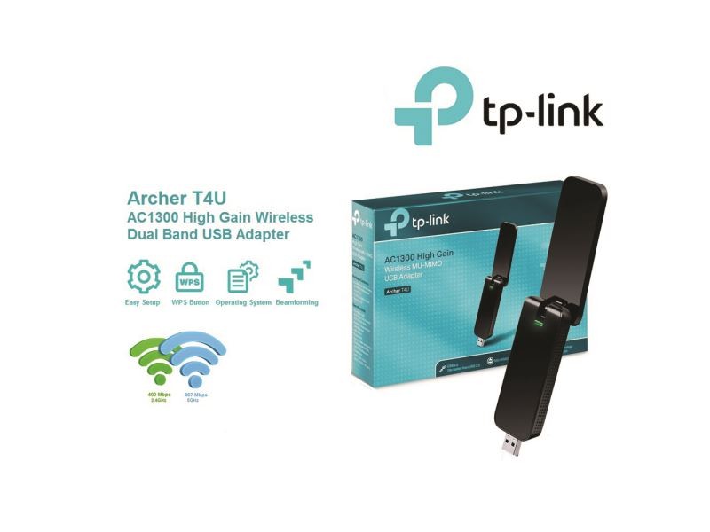 ອາເດບເຕີ້ Archer T4U - USB Wi-Fi ຄວາມໄວສູງ AC1300 ແບບ Dual Band ຊ່ວຍໃຫ້ຄອມພິວເຕີ ເຂົ້າຫາສັນຍານ Wi-Fi ໄດ້ໄວ  ພ້ອມກັບ USB 3.0 ທີ່ຮອງຮັບຄວາມໄວສູງສຸດ