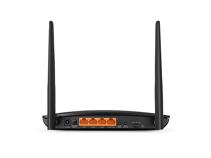 ເລົາເຕີ້ TP-Link ລຸ້ນ TL-MR600 Router 4G LTE Cat6  ໃນເຄືອຂ່າຍ Wi-Fi AC1200. ເປັນເລົາເຕີ້ໃສ່ຊີມກາດ(ເບີໂທ) ມີພອດ Gigabit ສຳລັບການເຊື່ອມຕໍ່ເຄື່ອງຄອມພິວເຕີ ຫຼື Smart TV ໄດ້ຢ່າງໄວ 