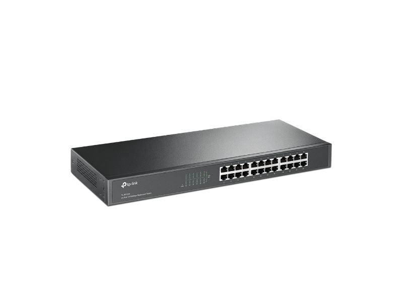 ສະວິດເຄືອຂ່າຍ TP-Link ລຸ້ນ TL-SF1024  ສະວິດເຄືອຂ່າຍແບບ 24 ພອຣ໌ Fast Ethernet ສຳລັບຕິດຕັ້ງໃນແຜງ Rack 19 ນິ້ວ ບໍລິການການເຊື່ອມຕໍ່ທີ່ປອດໄພ ແລະສະເຫນີການປະຫຍັດພະລັງງານ