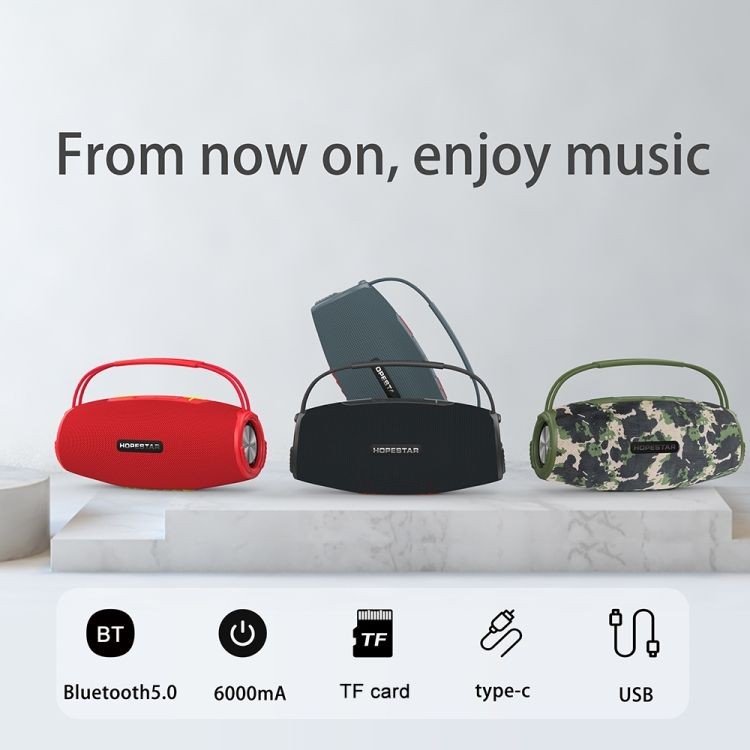 ລຳໂພງ HOPESTAR H51 ລຳໂພງ Bluetooth ຄວາມເເຮງ 55W ພົກພາສະດວກ ລຸ້ນໃໝ່ອອກແບບເທ່ ກັນນ້ຳມາດຕະຖານ Waterproof  ແບດເຕີຣີ:  ໃຊ້ງານຕໍ່ເນື່ອງ4–6 ຊົ່ວໂມງ